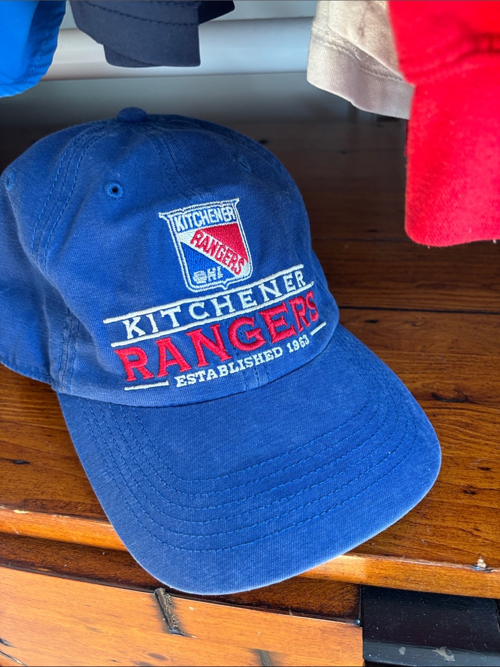 47 Brand Kitchener Rangers Blue Cap with Red & White Embroidery